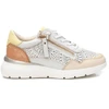 Image de Carmela pour femme. 16227401-HIELO Baskets en cuir 162274 blanc cassé (37), Plat, Lacets, Fermeture éclair, Casuel