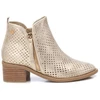 Image de Xti pour femme. 14396101-ORO Bottines en cuir 143961 or (37), Doré, 5 à 8 cm, Fermeture éclair, Casuel