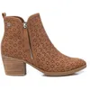 Image de REFRESH - Bottines Femme Camel - Chaussures confortables et polyvalentes - Mode décontractée - Modèle 17278402 (Taille37)