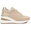 Image de Xti pour femme. 14372101-BEIGE Baskets 143721 beige (38), Tissu, 3 à 5 cm, Lacets, Casuel