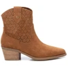 Image de Xti pour femme. 14388502-CAMEL Bottines en cuir 143885 marron (36), 5 à 8 cm, Fermeture éclair, Casuel