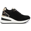 Image de Xti pour femme. 14372102-NEGRO Baskets 143721 noir (40), Tissu, 3 à 5 cm, Lacets, Casuel