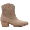 Image de Xti pour femme. 14388503-TAUPE Bottines en cuir 143885 taupe (36), 5 à 8 cm, Fermeture éclair, Casuel