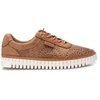 Image de Carmela pour femme. 16232704-CAMEL Baskets en cuir 162327 marron (38), Plat, Lacets, Casuel