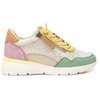 Image de Carmela pour femme. 16227406-AQUA Baskets en cuir 162274 multicolore (38), Plat, Lacets, Fermeture éclair, Casuel