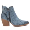 Image de REFRESH - Bottines Femme Bleu jean - Chaussures confortables et polyvalentes - Mode décontractée - Modèle 17251901 (Taille39)