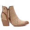 Image de REFRESH - Bottines Femme Beige - Chaussures confortables et polyvalentes - Mode décontractée - Modèle 17251902 (Taille41)