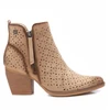 Image de Refresh pour femme. 17251902-BEIGE Bottines en cuir 172519 beige (41), 5 à 8 cm, Fermeture éclair, Casuel