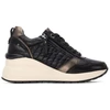 Image de Carmela pour femme. 16244601-NEGRO Baskets en cuir 162446 noir (37), 3 à 5 cm, Lacets, Casuel