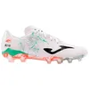 Image de Joma - Chaussures de football pour terrain ferme, cuir synthétique léger, design flexible et confortable, améliore la technique et la vitesse, Turquoise blanche, 44.5 EU