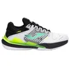 Image de Joma Stroke Chaussures de padel pour homme Semelle réactive Ball absorbant les chocs et évite les torsions dans les articulations, Blanc / vert, 41 EU