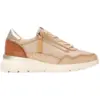 Image de Carmela pour femme. 16243003-BEIGE Baskets en cuir 162430 beige (38), 3 à 5 cm, Fermeture éclair, Casuel
