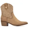 Image de XTI - Bottes de cowboy Femme Beige - Chaussures confortables et polyvalentes - Mode décontractée - Modèle 14430903 (Taille36)