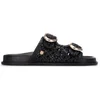 Image de Carmela pour femme. 16305801-NEGRO Sandales en cuir 163058 noir (36), Plat, Aucun, Casuel