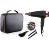 Image de ETA Fenite Black Edition Sèche-Cheveux Pliable 2200W, Fonction Ion, Mode Froid, Très Léger, Diffuseur, Sac de Voyage, 3 Réglages de Température, 2 Vitesses, Sèche-Cheveux de Voyage