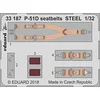Image de Eduard Photoetch (Zoom) 1:32 - P-51D Mustang Seatbelts Steel