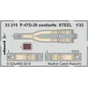 Image de (EDP33215) - Eduard P-Etch 1:32 - P-47D-20 Seat Steel :