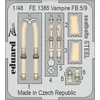 Image de EDUARD FE1386 Vampire FB.5/9 SEATBELTS Steel (AIRFIX) 1/48