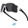 Image de Lunettes de sport Kemedie, blanc noir verre noir laser