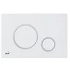 Image de Alca - Plaque de Commande Blanche Mat avec Contours Chrome Brillant, Double Touche (M776) - M776