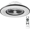 Image de Noaton® Vega 11056BR Ventilateur de plafond avec lumière, télécommande, gradation LED 44W, 3 températures de couleur réglables, minuteur, flux d'air jusqu'à 61 m3/min, Ø56cm gris, Enceinte Bluetooth