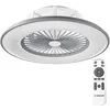 Image de Noaton® Vega11056GR Ventilateur de plafond avec lumière, télécommande, gradation LED 44 W, 3 températures de couleur réglables, minuteur, flux d'air jusqu''à 61 m3/min, Ø56cm gris, Enceinte Bluetooth