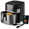 Image de Noaton, Friteuse sans Huile 6,2 L, Air Fryer avec 8 Programmes, Régulation de la Température et du Temps, Commande Tactile, 1600 W, Fenêtre Transparente, Livre de cuisine, Pinces de cuisine