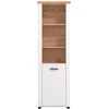 Image de Vitrine 1 porte 3 niches LODGE coloris blanc/ ch ne