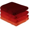 Image de Ensemble de 4 serviettes de bain - 70 x 140 cm - Orange