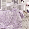 Image de Elizabed - Parure housse de couette & 2 taies Madam Lili lilas 240x220 cm
