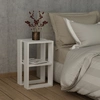 Image de Wooden Art - Table de chevet Lonie blanche - 30x30x55 cm OS