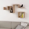 Image de Wooden Art - 2 Étagères follow chêne - 48x116x48 cm OS