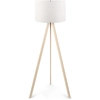 Image de Opviq - Lampadaire Ayd blanc/chêne - 38x140x200 cm OS