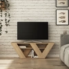 Image de Wooden Art - Meuble TV pipralla chêne - 40x110x30 cm OS
