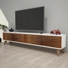 Image de Wooden Art - Meuble TV Hill noisette/blanche - 35x160x25 cm OS