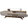 Image de Wooden Art - Meuble TV Rose noyer/blanc - 145x37x50 cm OS