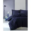 Image de Parure de lit - 1 housse de couette 220 x 240 cm + 2 taies doreiller 60 x 60 cm - Satiné 100% coton - Bleu