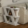 Image de Wooden Art - Table d'appoint Lazena blanche - 60x57x22 cm OS