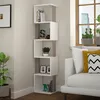 Image de Wooden Art - Bibliothèque Piri blanc/mocha - 35x161x30 cm OS