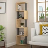 Image de Wooden Art - Bibliothèque Piri beige/anthracite - 35x161x30 cm OS