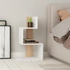 Image de Wooden Art - Table d'appoint Rosie blanc/chêne - 42x72x30 cm OS