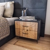 Image de Wooden Art - Table de nuit felicita pin/anthracite - 50x55x40 cm OS