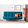 Image de Atelier del Sofa - Canapé 3 places convertible Misa vert pétrole - 198x100x104 cm OS