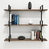 Image de Wooden Art - Étagère murale Uras noyer - 90x76x22,5 cm OS