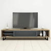 Image de Wooden Art - Meuble TV Safir saphir/anthracite - 35x160x40 cm OS