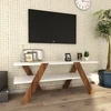 Image de Wooden Art - Meuble TV Basic blanc/marron - 120x45x33.1 cm OS