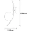 Image de Opviq Applique murale Hilal 3821, noir, verre opale, hauteur 44 cm