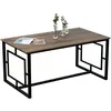 Image de Table à manger - ALIN - Rectangulaire - 4 personnes - 160 x 76 x 90 cm - Noyer / Noir
