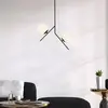 Image de Opviq Suspension Dolunay 144-AV noir deux abat-jour en verre