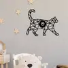 Image de Opviq Applique murale W-041, découpe laser, dessin de chat noir